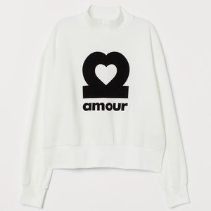 Crop turtleneck sweatshirt